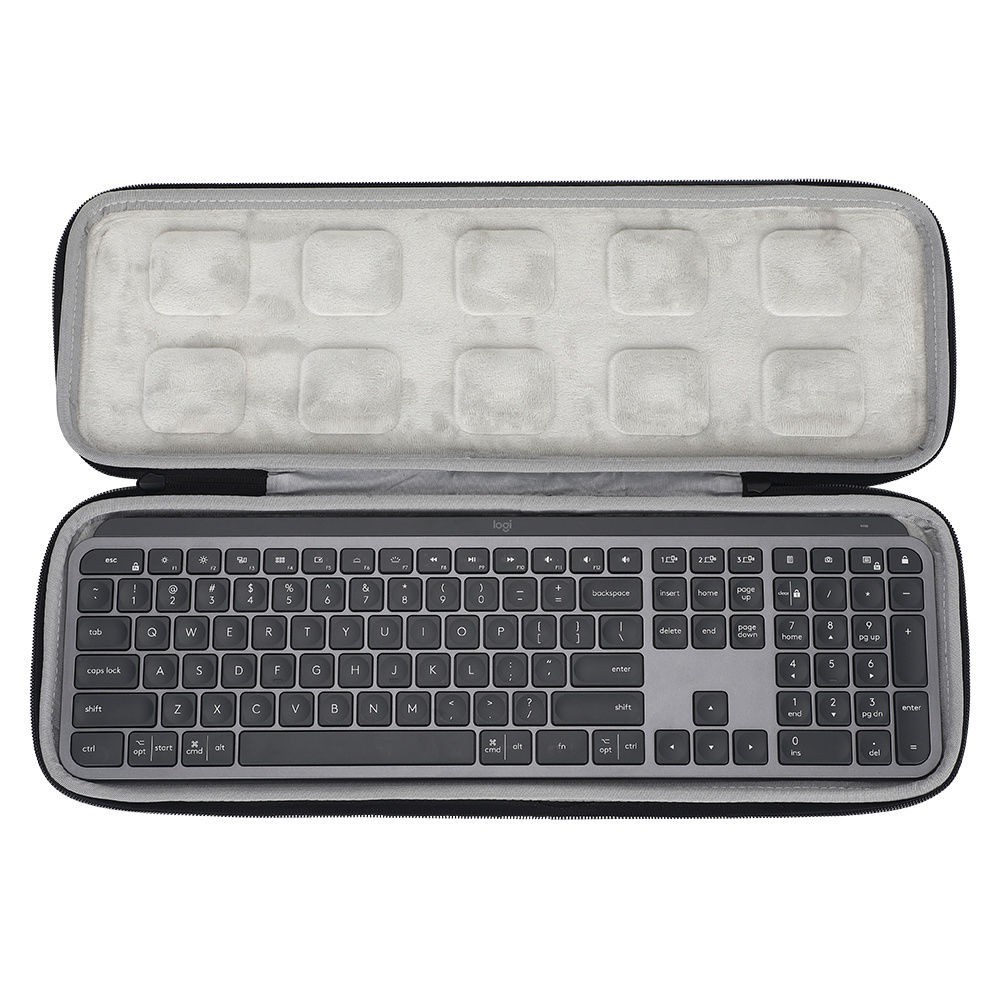 適用Logitech/羅技 MX Keys無線藍牙鍵盤收納包保護硬殼包袋套盒
