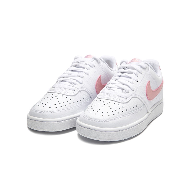 Nike COURT VISION 白色休閒鞋Nike粉紅色大勾勾白色休閒運動鞋CD5434 