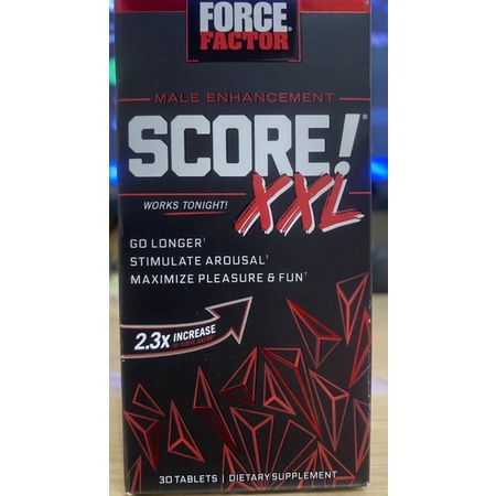 Force Factor, Score! XXL 男性性能力支援配方，30 片裝