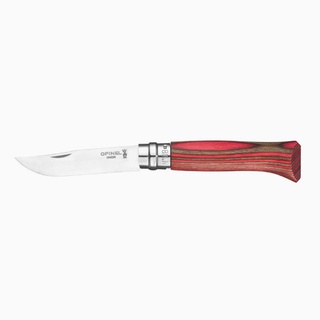 [阿爾卑斯戶外] 法國 OPINEL No.08 豪華刀柄系列-樺木刀柄 紅色 OPI-002390