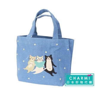 ✧查米✧現貨 日本正版 Taachan 貓咪 星空下看書 帆布袋 鄙視貓 手提袋 托特包 便當袋 環保袋 無拉鍊、有內