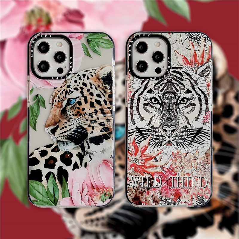 美洲豹插畫透明防摔軟殼歐美風iphone 11 12 Pro X Xs Max Xr 7 8 Plus 手機殼 蝦皮購物