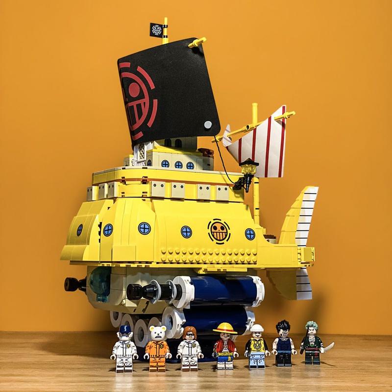 兼容樂高海賊王萬里陽光號桑尼黃金梅麗號海賊船拼裝積木玩具模型Q