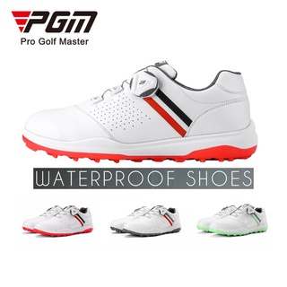 PGM Golf 旋钮鞋帶系列防水女士運動鞋配柔軟缓冲中底3D透气鞋墊防滑鞋底