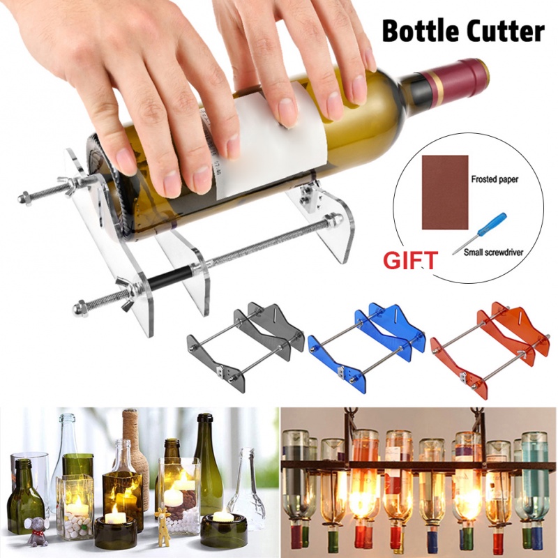 玻璃瓶切刀丙烯酸可調節 DIY 瓶切割機, 用於葡萄酒 / 啤酒瓶