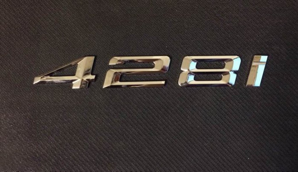 《※金螃蟹※》BMW 寶馬 428i 後車箱字體 鍍鉻銀