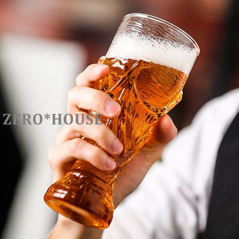 Creation百貨-ღ大力神杯啤酒杯 玻璃果汁杯 手工扎啤杯 足球世界杯 創意酒吧杯子