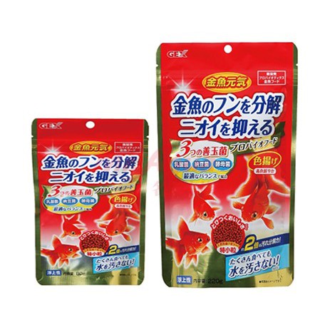 微笑的魚水族 日本gex 五味 金魚元氣健康揚色飼料80g 2g 善玉菌配方 蝦皮購物