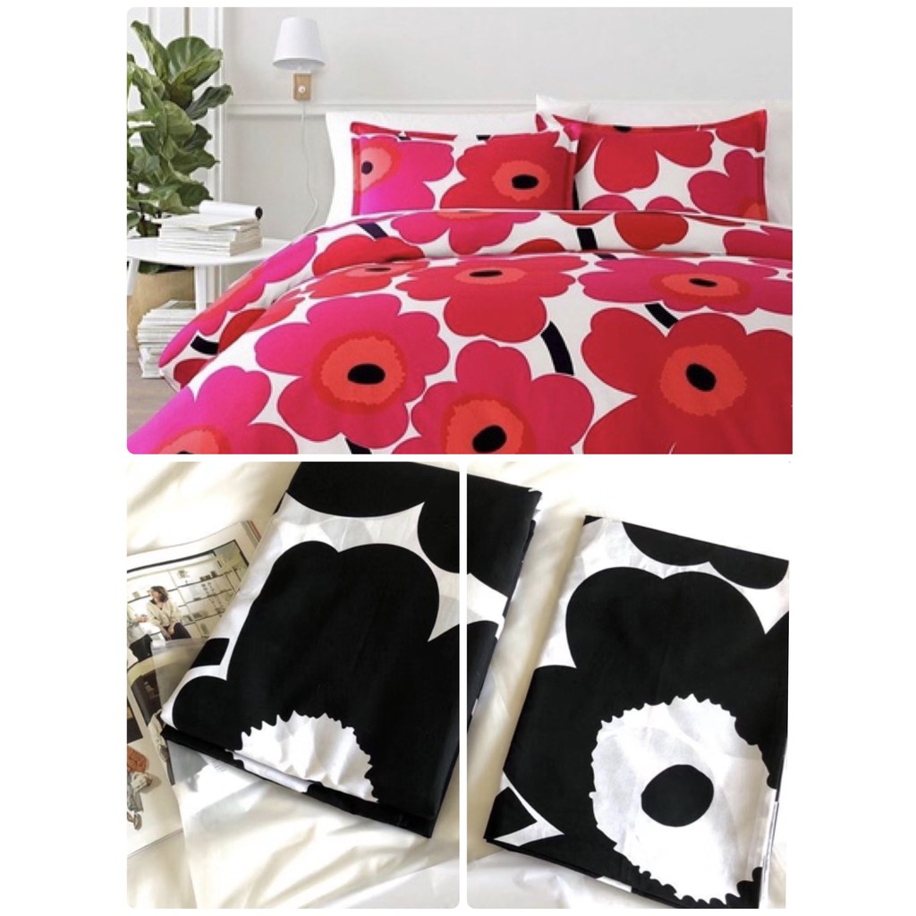 限量現貨 Marimekko 訂製款同花色花朵被套組寢具被套芬蘭北歐全棉床組罌粟花印花被套枕套 蝦皮購物
