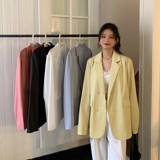 【臺灣出貨】西服 西裝外套 高階感 薄款 寬鬆 女 氣質 休閒小西服 休閑 工作 外套 韓版