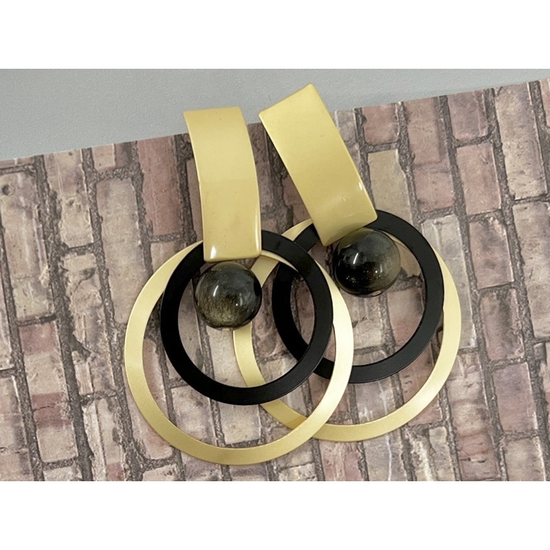 《𝑆𝐻𝐼𝐽𝐼𝑁𝐺 嬉晶》手作設計款-黑曜石耳環(11.5mm)