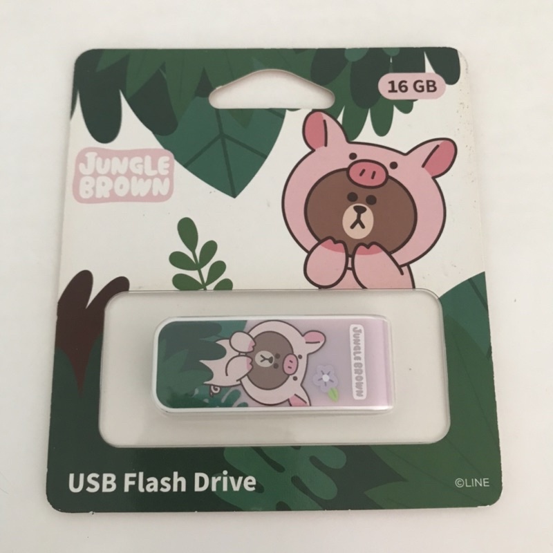 熊大 16G 16GB USB 2.0 隨身碟 LINE FRIENDS 伸縮 設計 造型 創意 台灣製 全新 現貨