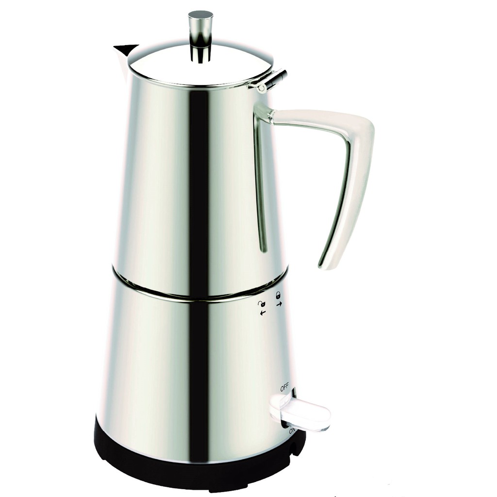 寶馬牌 電動摩卡咖啡壺 可煮4人量/咖啡壺/18-8不鏽鋼/電動摩卡壺/蒸氣壓力萃取 HK-SHW-M4