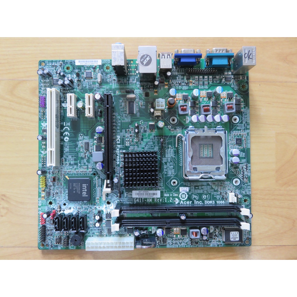 A.P5/S775主機板-ECS 精英 G41TM-AM ICH7 DDR2 雙通道 四核心 PCI E 直購價 380