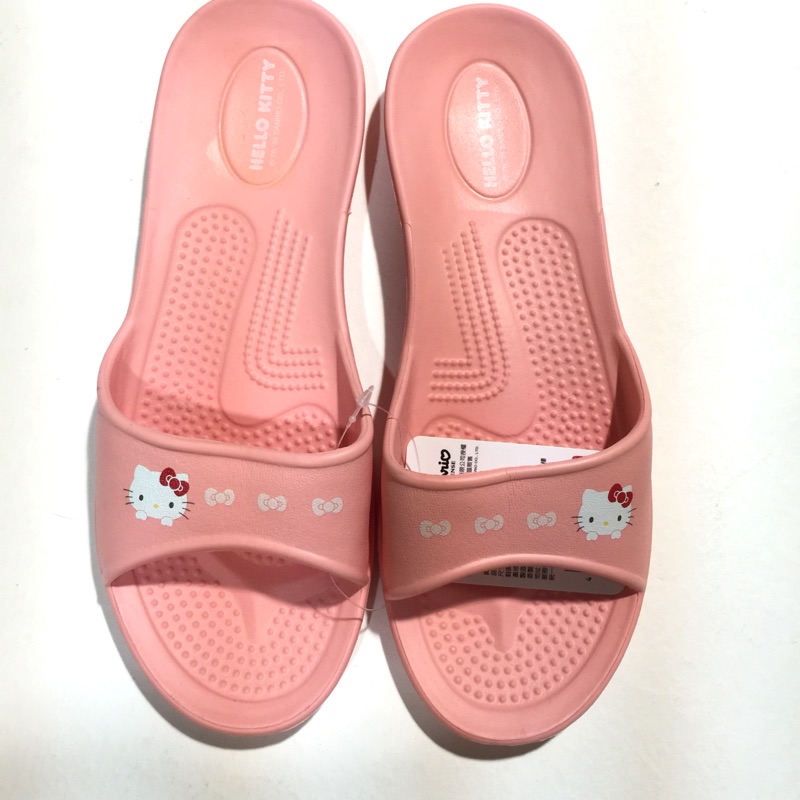 《Amigo Gift 朋友禮品》Hello Kitty 凱蒂貓 蝴蝶結室內拖鞋 粉紅色