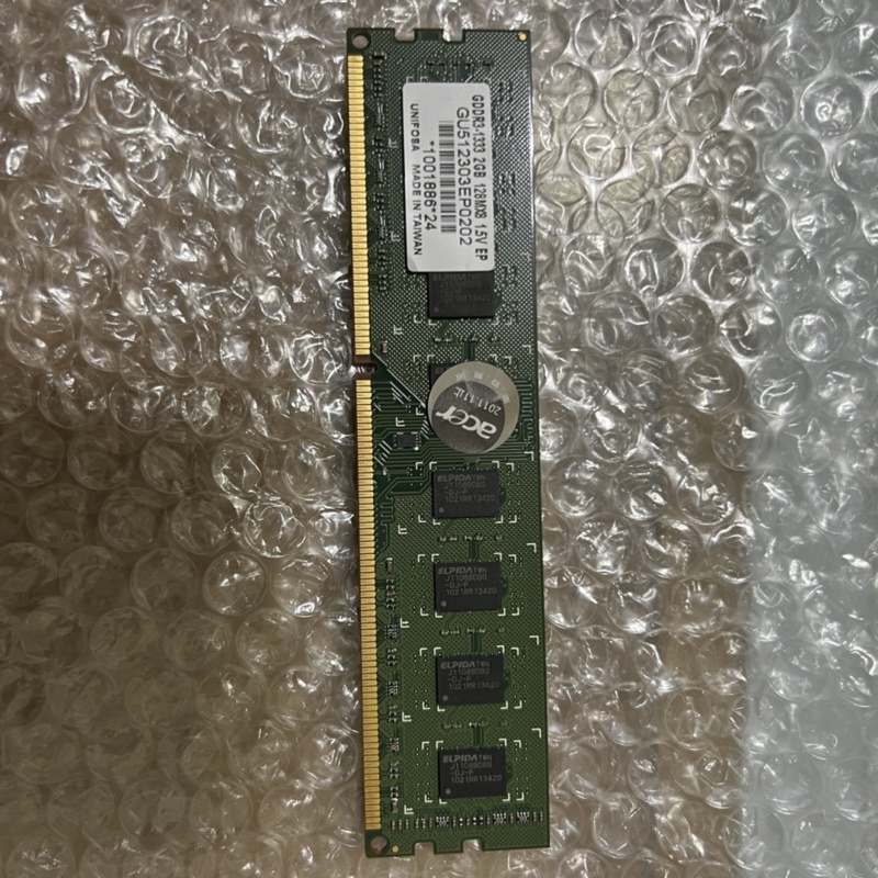 記憶體 UNIFOSA DDR3-1333 2GB