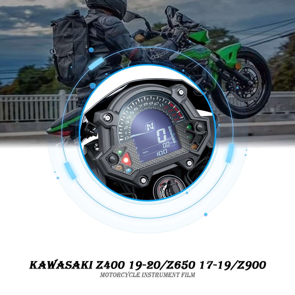 KAWASAKI 摩托車控制屏幕保護膜川崎 Z400 2019-2020 Z650 2017-2019 Z900