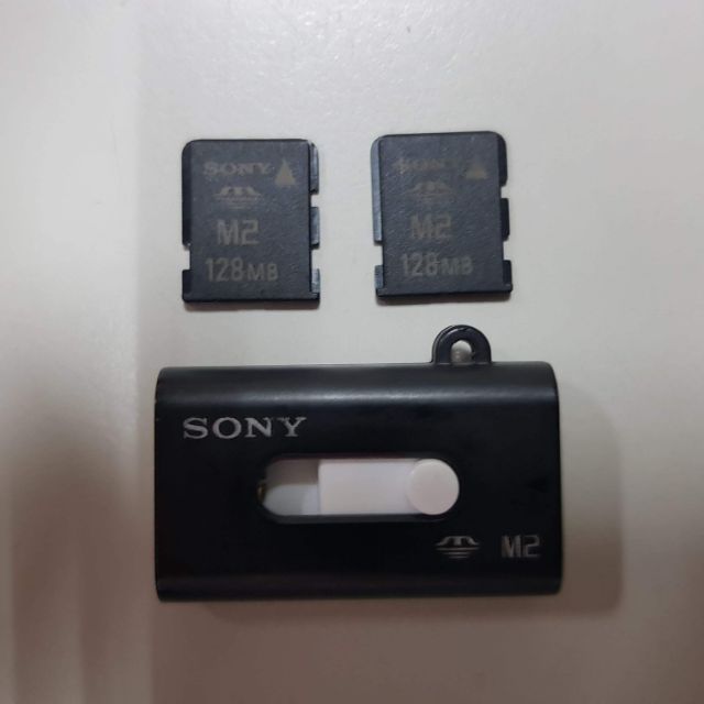 【送讀卡器】SONY 原廠 M2 記憶卡 128MB(買一送一)
