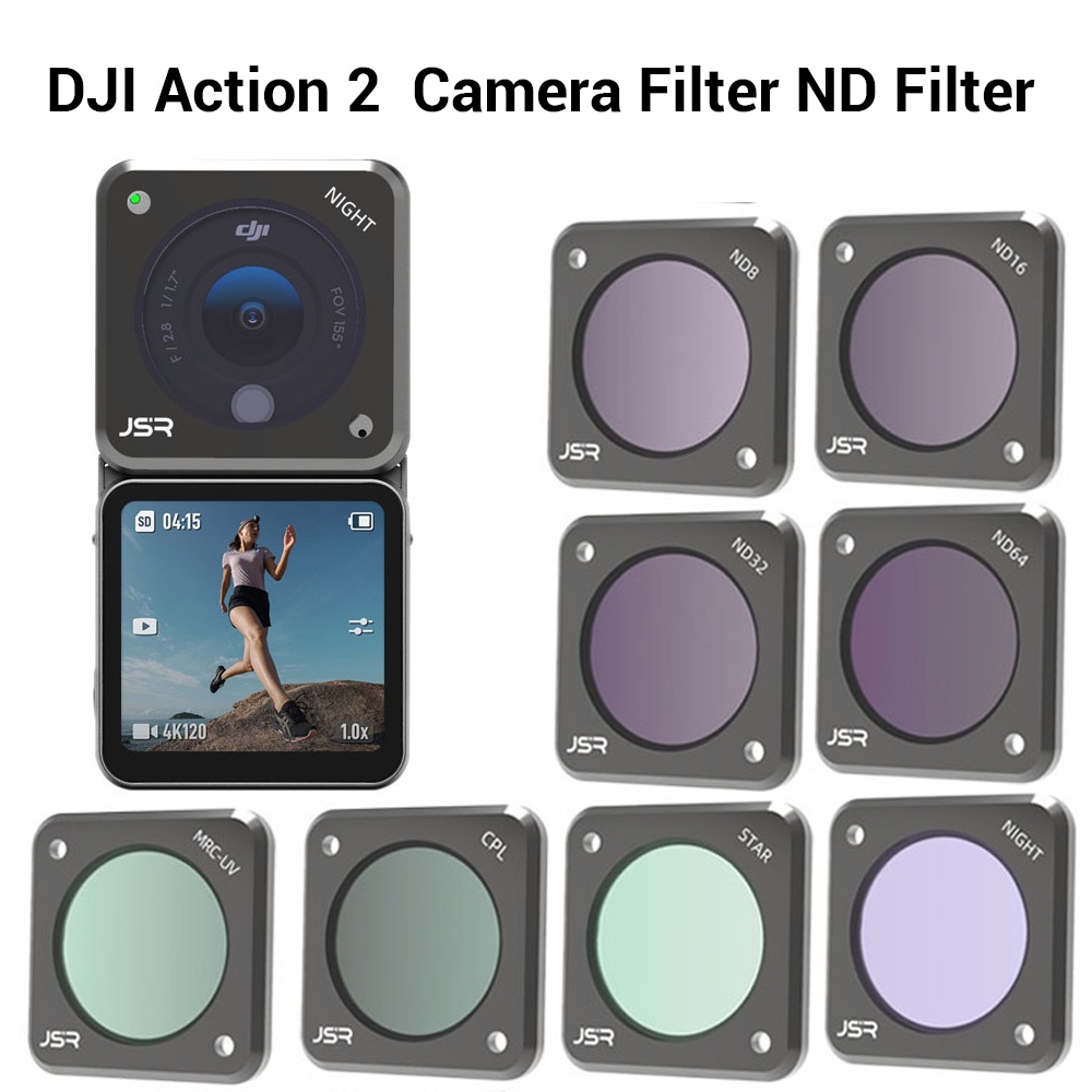 Dji Action 2 相機鏡頭濾鏡 CPL / ND / NDPL / UV 磁性濾鏡套裝, 用於 DJI Acti