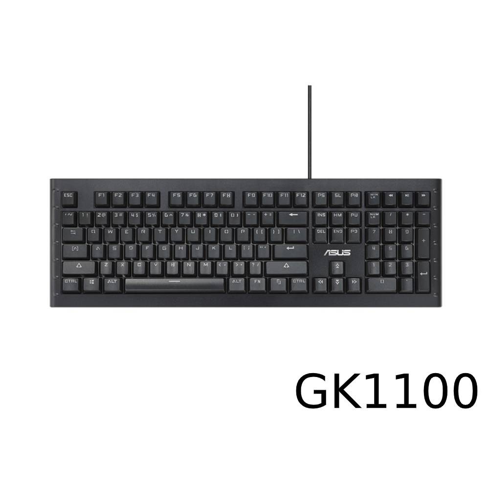 【組合優惠送華碩小鼠墊】華碩 Sagaris GK1100 機械式鍵盤/有線/青軸/RGB/櫻桃軸