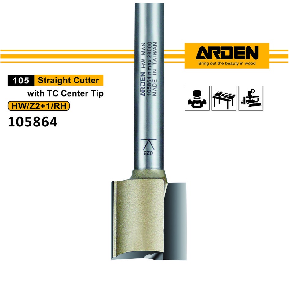 Arden 105864 中心鎢鋼直刀 20x20x8mmS