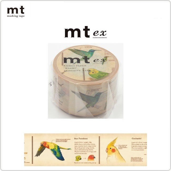 日本 mt ex 和紙膠帶 - MTEX1P90 鳥類圖鑑 -耕嶢工坊