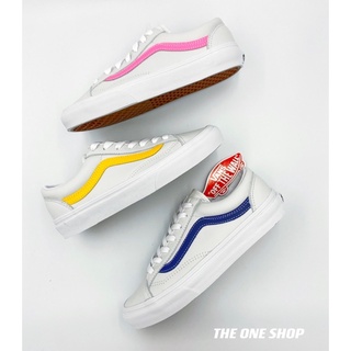 TheOneShop VANS Style 36 紅線 藍線 粉線 黃線 白色 灰白 粉紅 藍色 黃色 皮革