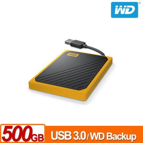 WD My Passport Go 500GB 外接式固態硬碟 (黑/琥珀黃)