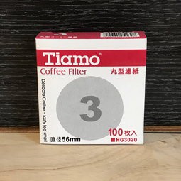 卡拉拉咖啡精品 Tiamo 丸型 濾紙 3號 直徑56mm ( 100入 ) HG3020