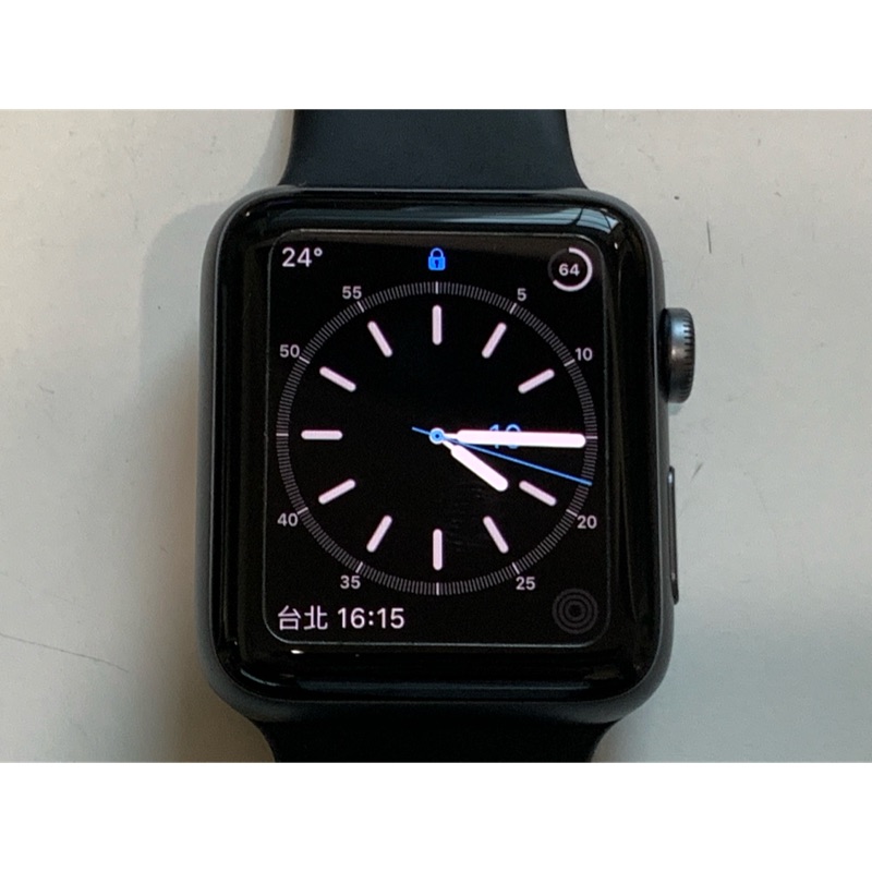 apple watch 3 42mm 太空灰(黑) 保固到2019/5/5 嚴選名模保貼