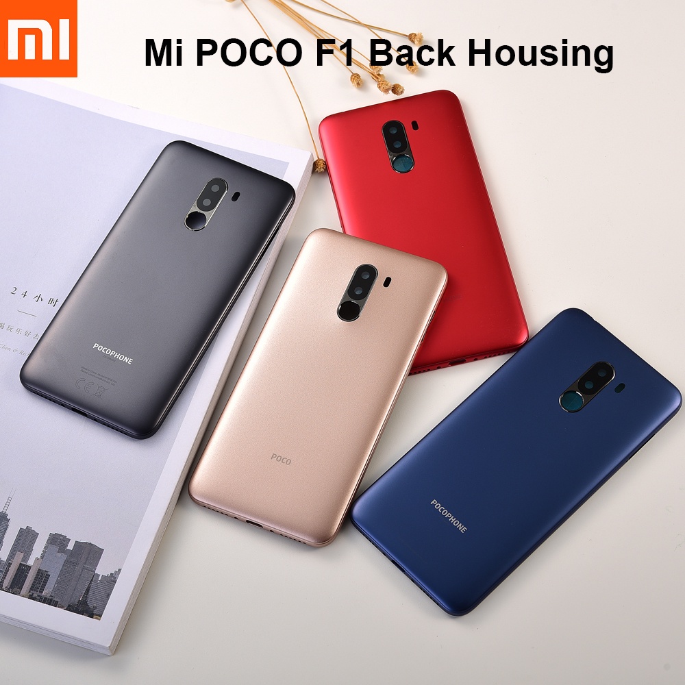 XIAOMI 小米電池蓋 MI POCO F1 後殼後門更換外殼適用於 POCO 手機 F1 手機機箱後殼和徽標