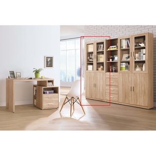 【宏興傢俱 HOME BRISK】廬卡斯2.7尺四門書櫃，促銷全省西部市區免運費《XU新品22》