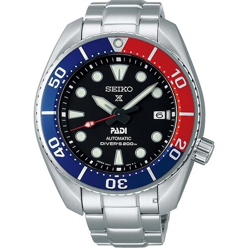 SEIKO  PROSPEX SCUBA PADI 紅藍外圈潛水機械錶 6R35-00R0R(SK037)