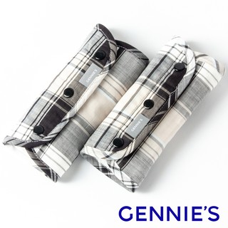 【Gennies 奇妮】英倫揹巾口水巾(防肯套)-黑白