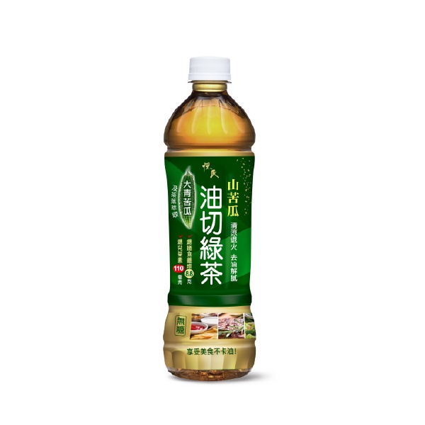 悅氏 山苦瓜油切綠茶 (無糖) 550ml/瓶