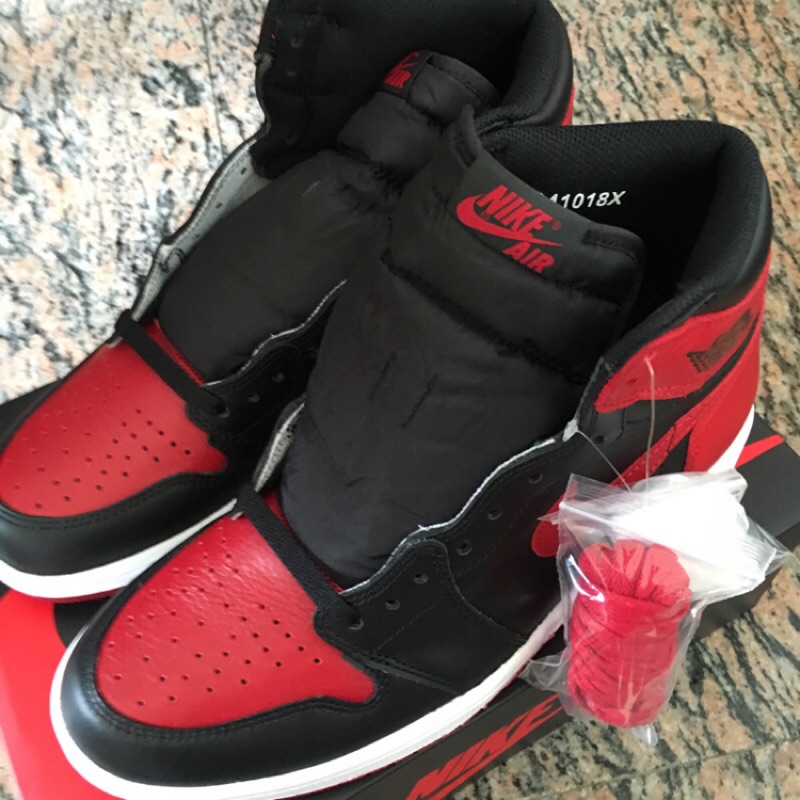 Air Jordan 1 "banned" 黑紅US10 555088-001 2016