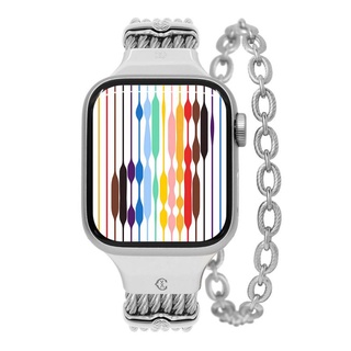 台灣現貨【CHARRIOL】夏利豪公司貨Apple Watch 錶帶 38/40/41mm適用 鎖鏈鋼索錶帶 銀色