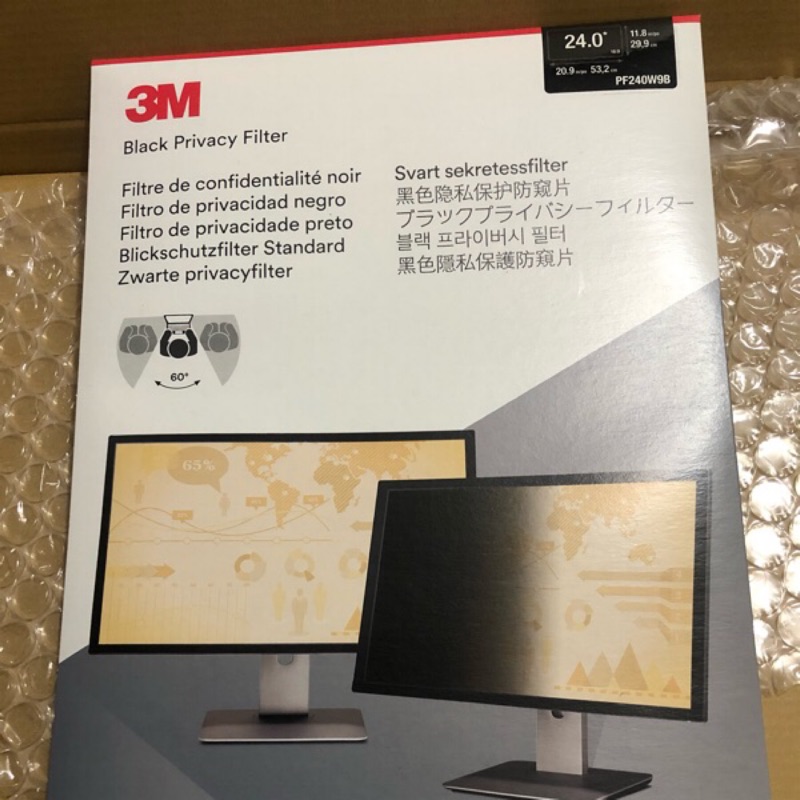 3M 電腦螢幕防窺片 24吋(16:9) PF24