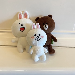｛二手九成新｝出清 正版 Line Friends 熊大 兔兔 玩偶 娃娃