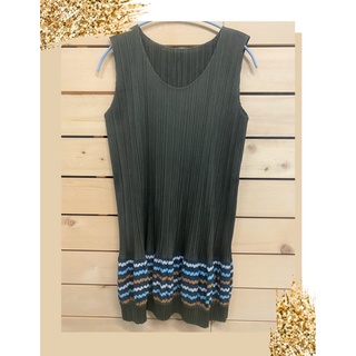 三宅一生 Issey Miyake PP PLEATS PLEASE 無袖 長版上衣 洋裝（PP96-JK654)