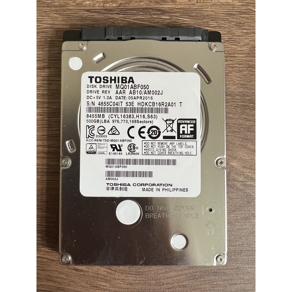 二手出清 TOSHIBA Seagate 2.5吋 500G 硬碟