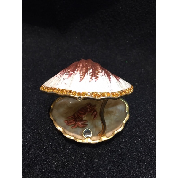 合金 貝殼 螃蟹 水晶 擺飾 禮物 收藏