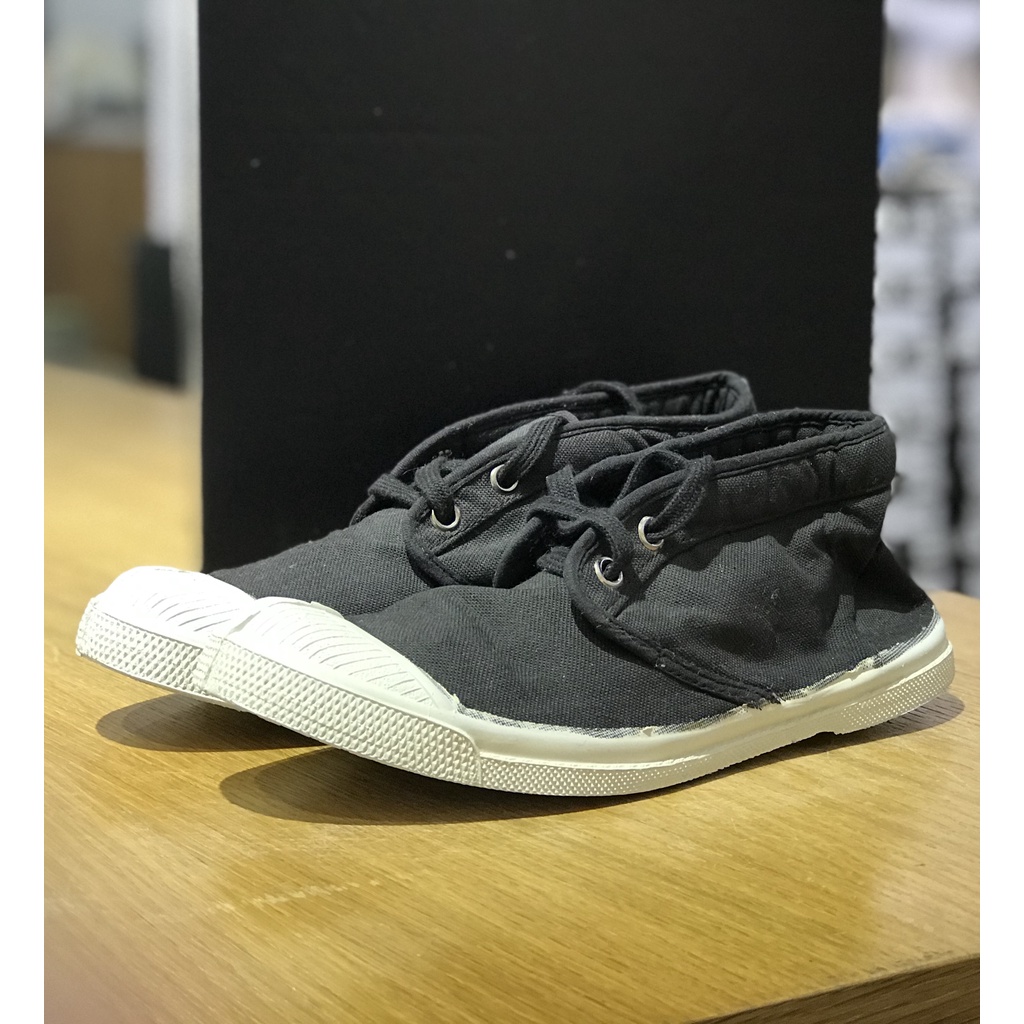 [ LIZcolor ] 全新法國Bensimon帆布鞋全面五折/NILS-4孔中低筒系列/深咖啡黑