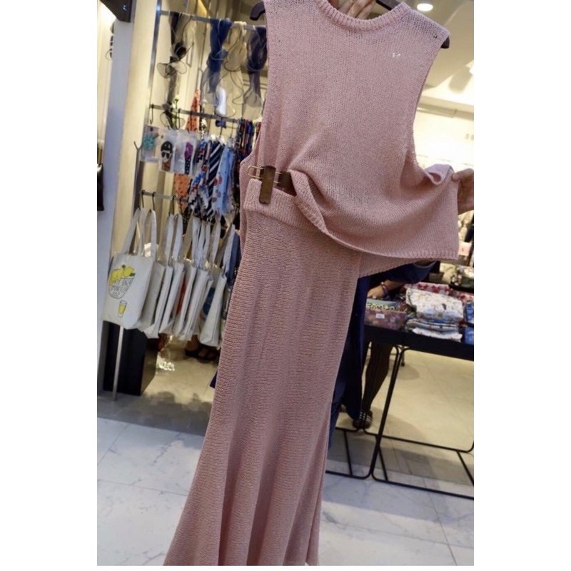 amissa正韓兩件式粉紅色針織套裝背心+魚尾裙 粉色miyukiselect create me 原價：2080元