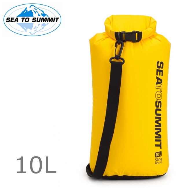 Sea to Summit 可揹負防水袋/輕量防水收納袋/70D背負防水袋 10L 黃色 STSASBAG10LYW