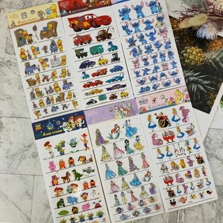 現貨📢正版📢迪士尼 貼紙 多尺寸 維尼 史迪奇 汽車總動員 玩具總動員 愛麗絲 公主 美人魚 筆記本 手帳貼紙 透明貼紙