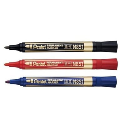 +富福里+Pentel N851 圓頭油性筆 奇異筆 萬用筆 記號筆 日本墨水 耐用 不易褪色 站立式筆蓋