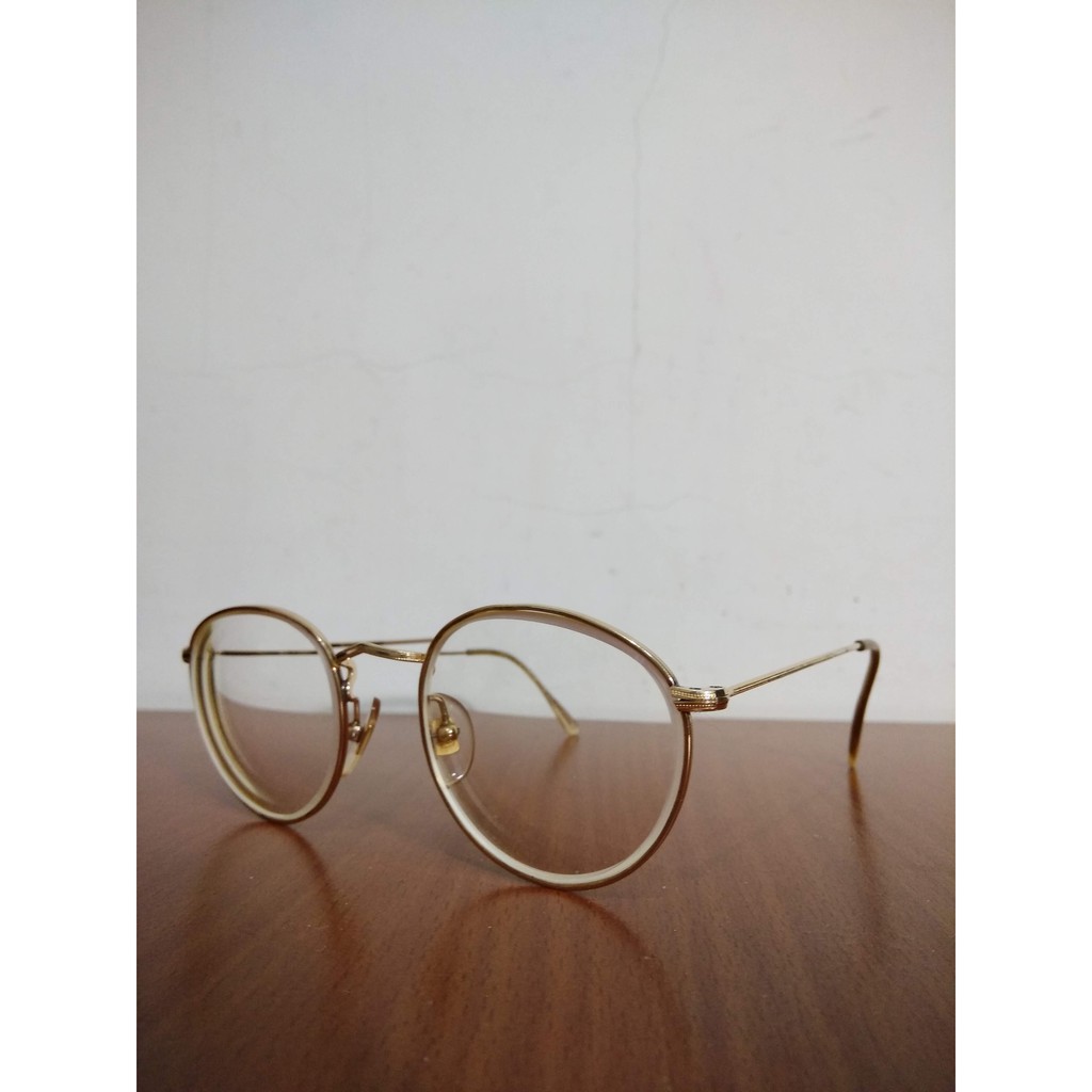 早期摩登時代 美好時光 vintage 法國製 Morel 14K金 包金 古著眼鏡