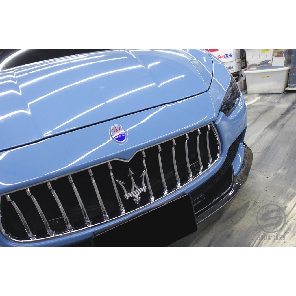 瑪莎拉蒂 Maserati Ghibli 全車瓷器藍 全車改色貼膜 3M全車包膜 美國禿鷹 CG22 Grecale