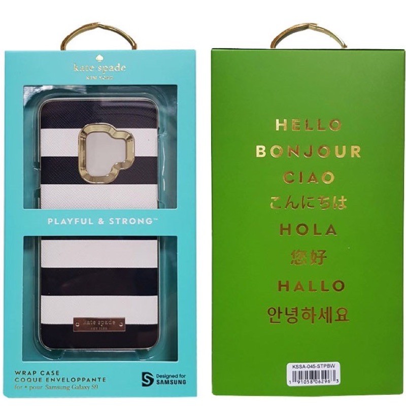 Kate Spade 黑白條紋硬殼背蓋 for Galaxy S9+ Samsung Galaxy S9+ 手機殼